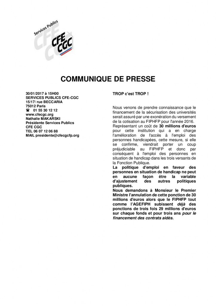 COMMUNIQUE DE PRESSE 30 janvier 2017-page-001
